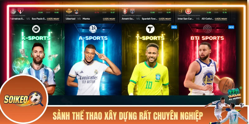 Sảnh thể thao được xây dựng rất chuyên nghiệp