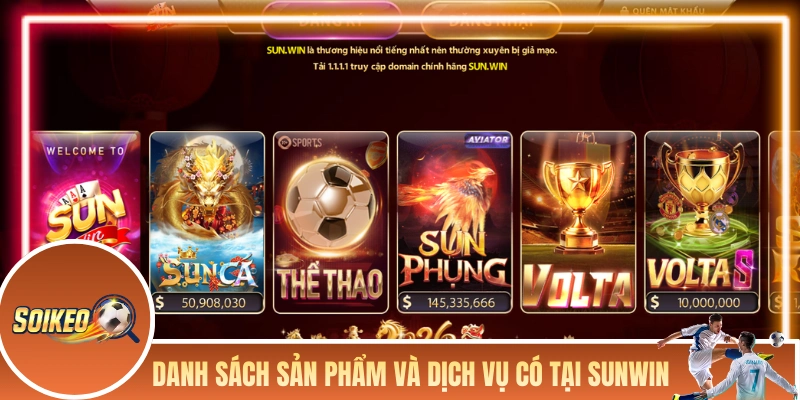 SUNWIN - Đánh Giá Khách Quan Chất Lượng Cổng Game 2026 Danh sách sản phẩm và dịch vụ có tại Sunwin